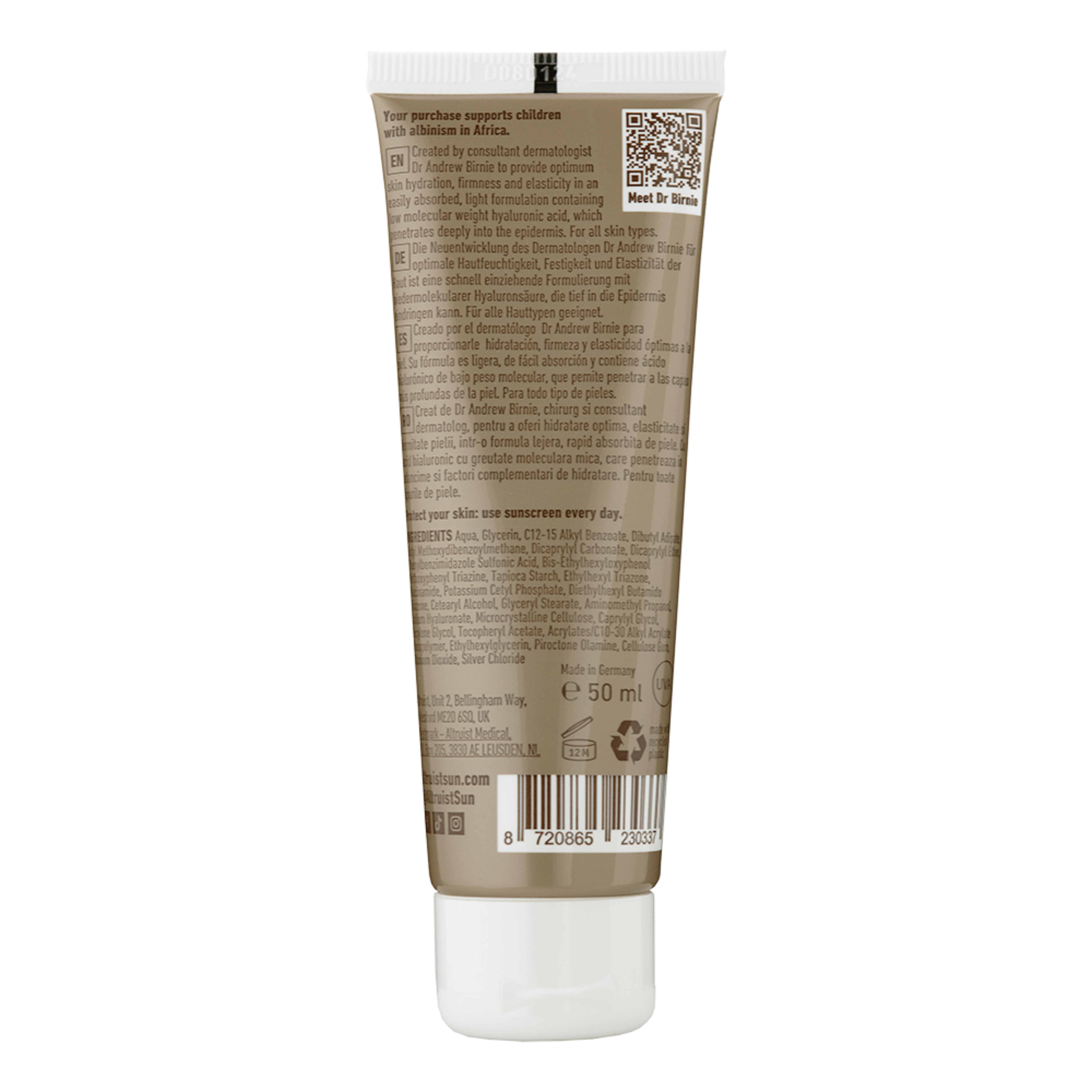 ALTRUIST Hydraterende créme SPF50 50ml