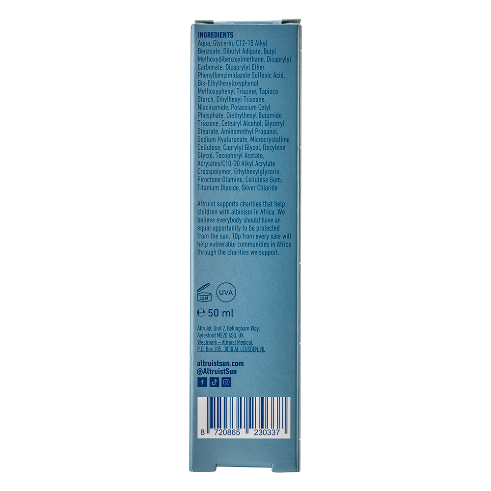 MOISTURISING FLUID SPF50 50ml